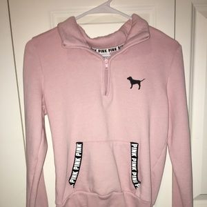 ☀️OFFERS?☀️ PINK half zip sweatshirt